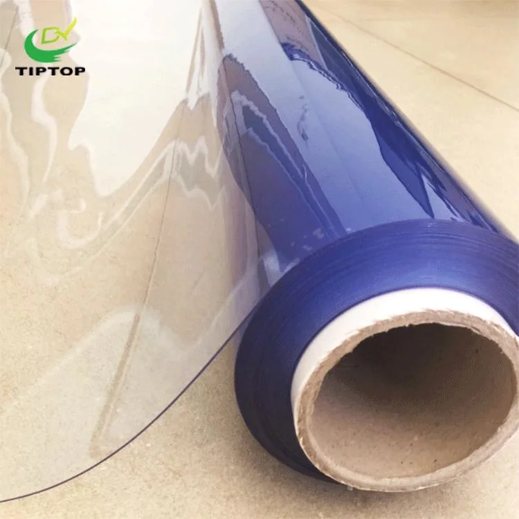 Tiptop-1 High quality/High cost performance  Protective Film Soft Plastic Super Clear Transparent PVC Film for Table Cloth