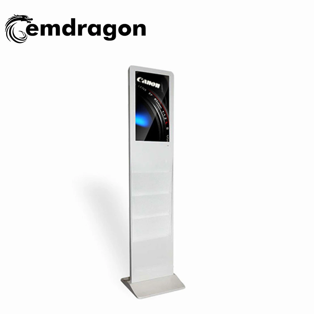 32 Inch Advertising Display Brochure Holder Self Service Digital Signege Advertising Screen Elevator Floor Standing Video Player