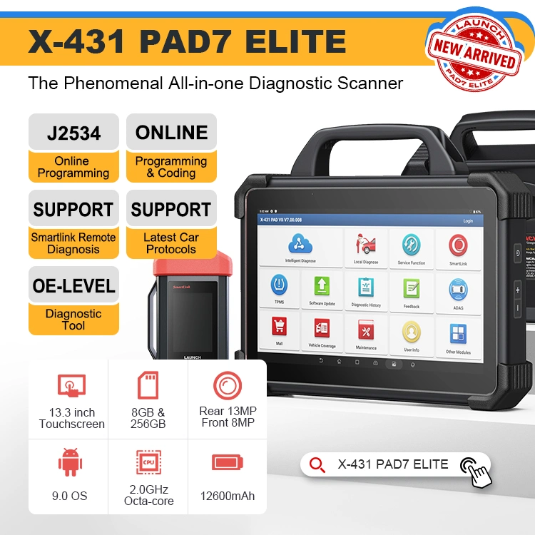 Launch Full System X431 Pad Vll Elite Computer for Car Diagnostics X431 Pad7 External Module