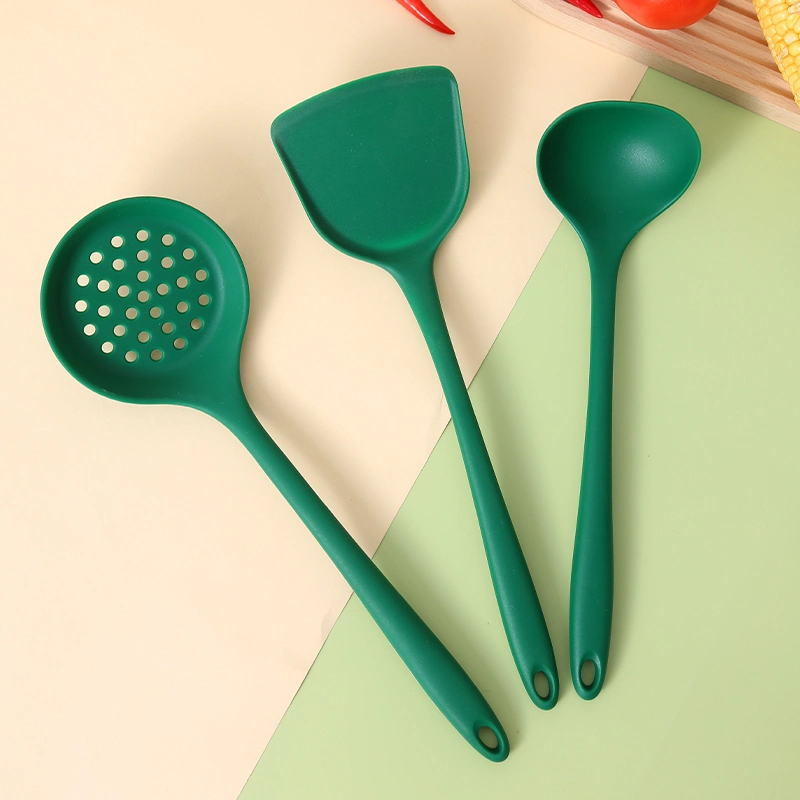 Silicone Shovel Non-Stick Pot Special High Temperature Resistant Spatula Silicone Shovel Set Household Stir-Frying Scoop Soup Spoon