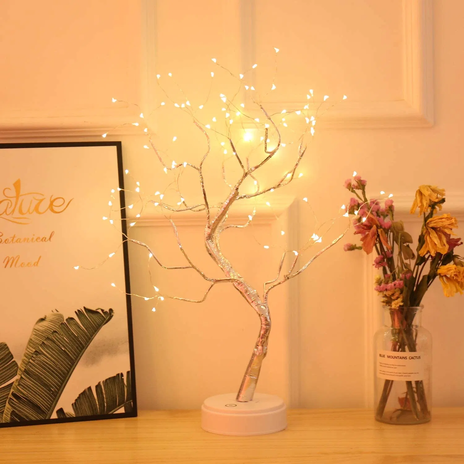 Christmas Decor Desk Home DIY Artificial Light Adjustable Fairy Tree Lamp for Gift Festival Holiday