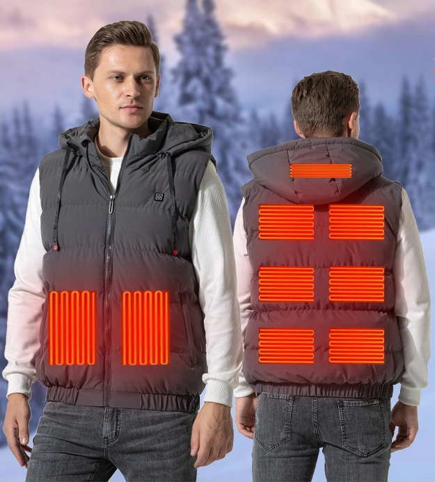 USB Rechargeable Heated Jacket Warm Winter Electric Heating Clothes Coat