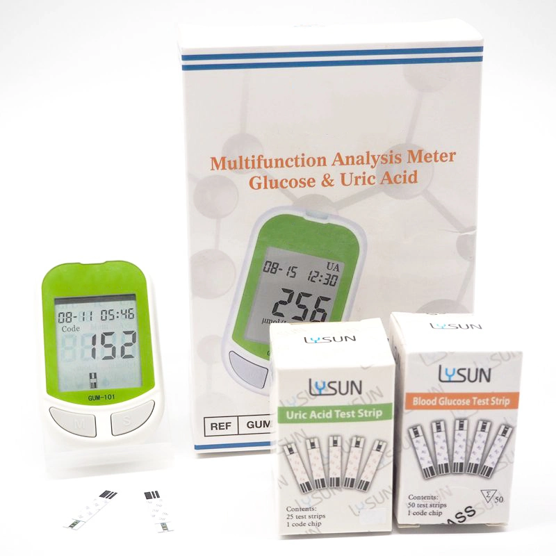 Medical Health Care Handheld Blood Taking Equipment Glucose Uric Acid Meter CE Standard