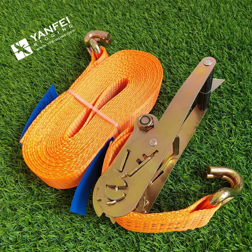 50mm 5t Polyester Cargo Lashing Ratchet Straps Tie Down