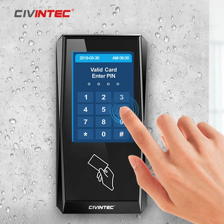 Crystal OLED Display Bluetooth + NFC Access Control Keypad Reader with Osdp and Wiegand for Outdoor Use