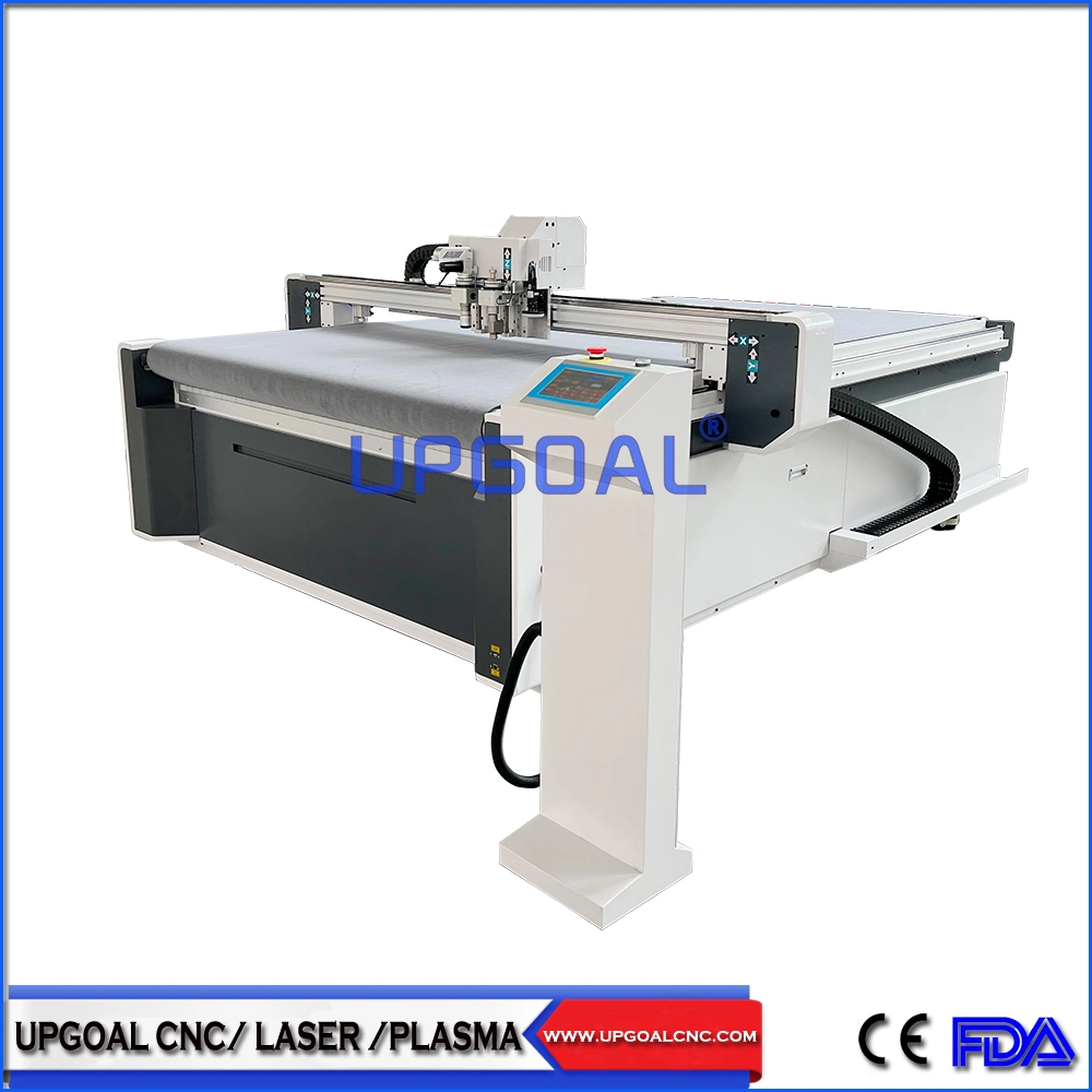 Automatic Feeding CCD Mark DOT CNC Knife Cutting Machine with V Slot Knife/Drag Knife/Creashing Knife/Kiss Cut Knife