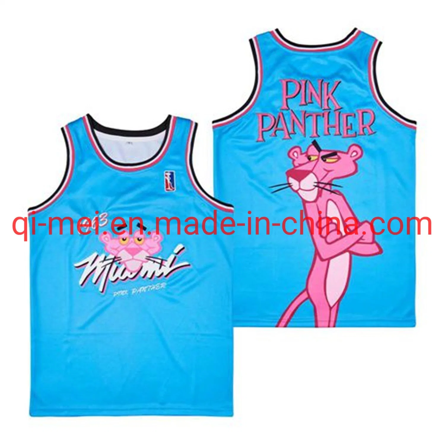 Wholesale/Supplier Pink Panther #3 Miami Vice Heat Special Edition Authentic Headgear Classics N-Ba Basketball Jerseys