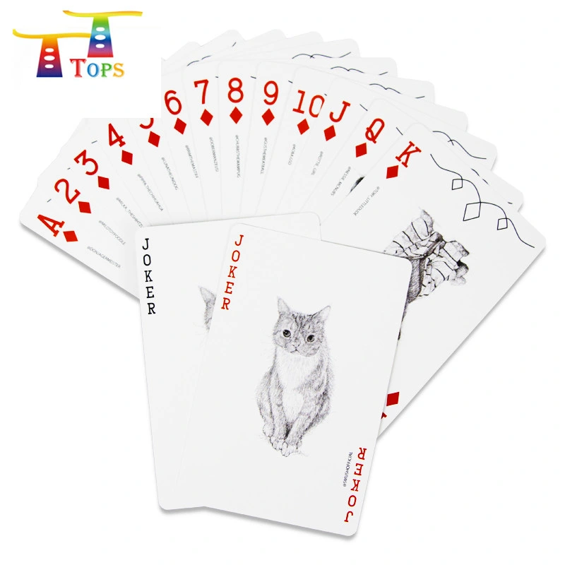 Carte personnalisée de jeu d'emballage de haute qualité pour enfants cartes de jeu pour enfants Carte papier flash