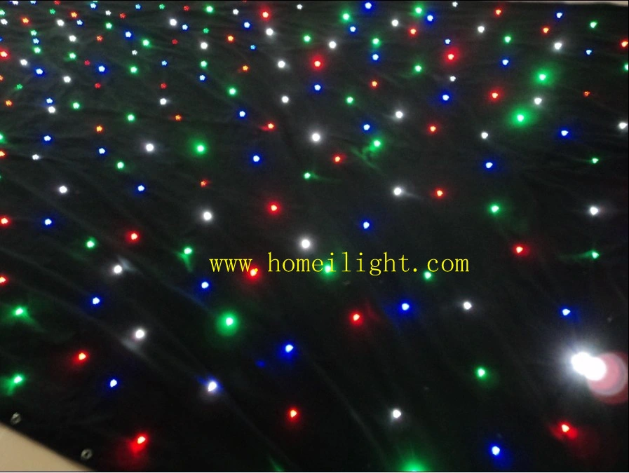 Portable Stage Backdrop LED DJ Light Star Curtain for Wedding