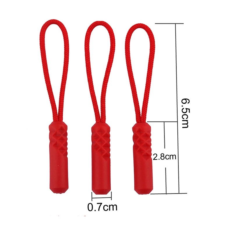 Großhandel Red PVC Seil Design TPU Slider Zipper Abzieher für Bekleidung