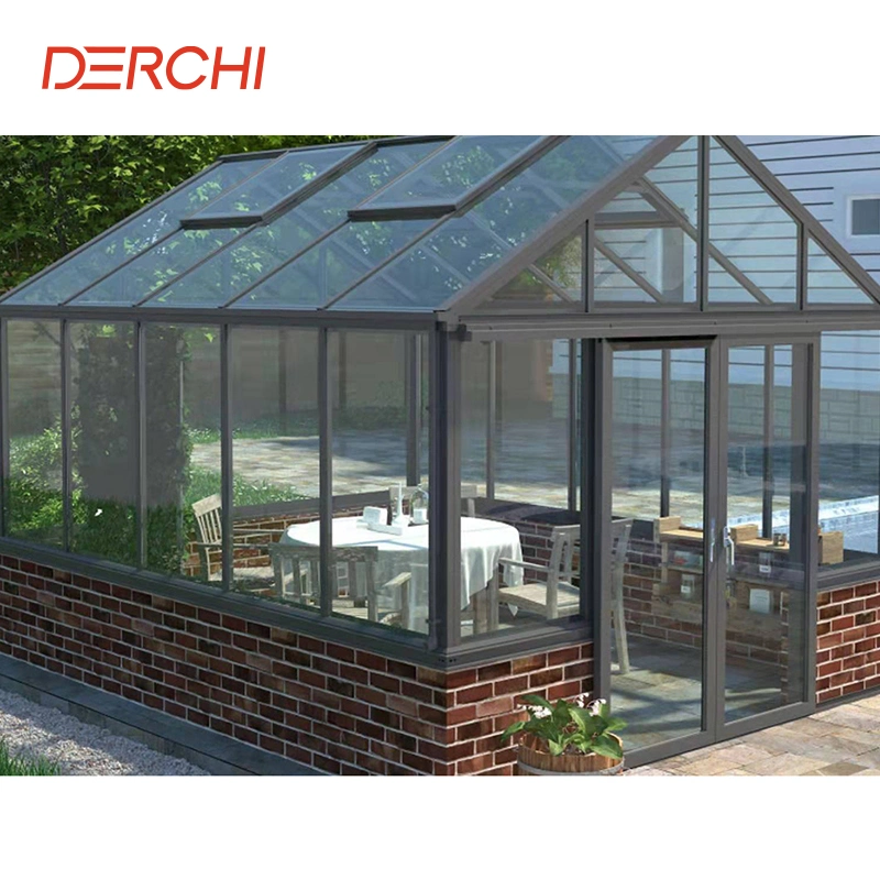 Sun Room Exterior Wall Greenhouse Roof Exterior Door Glass House Garden Aluminum Sun Room