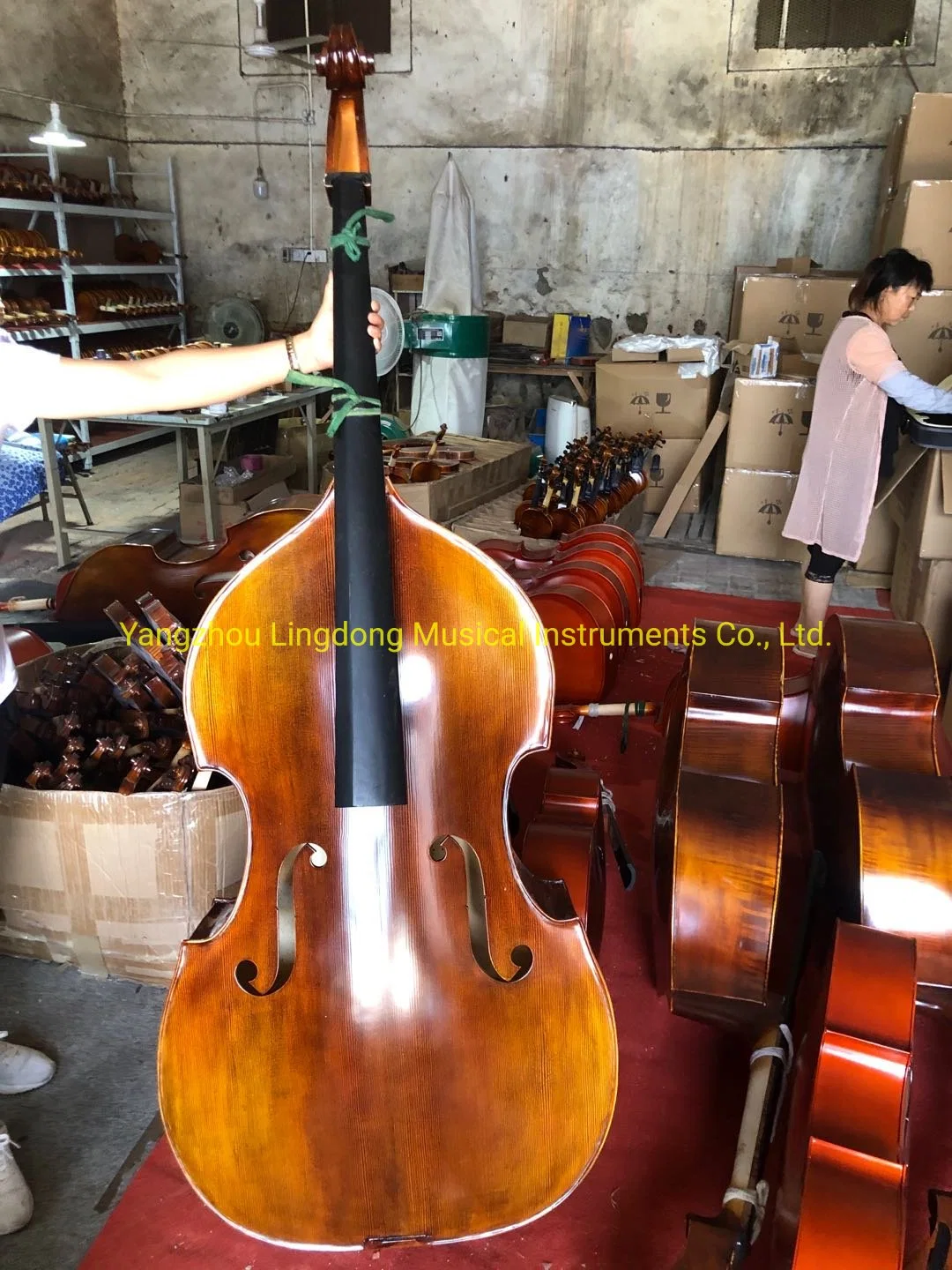 High Grade Natural Flame Double Bass