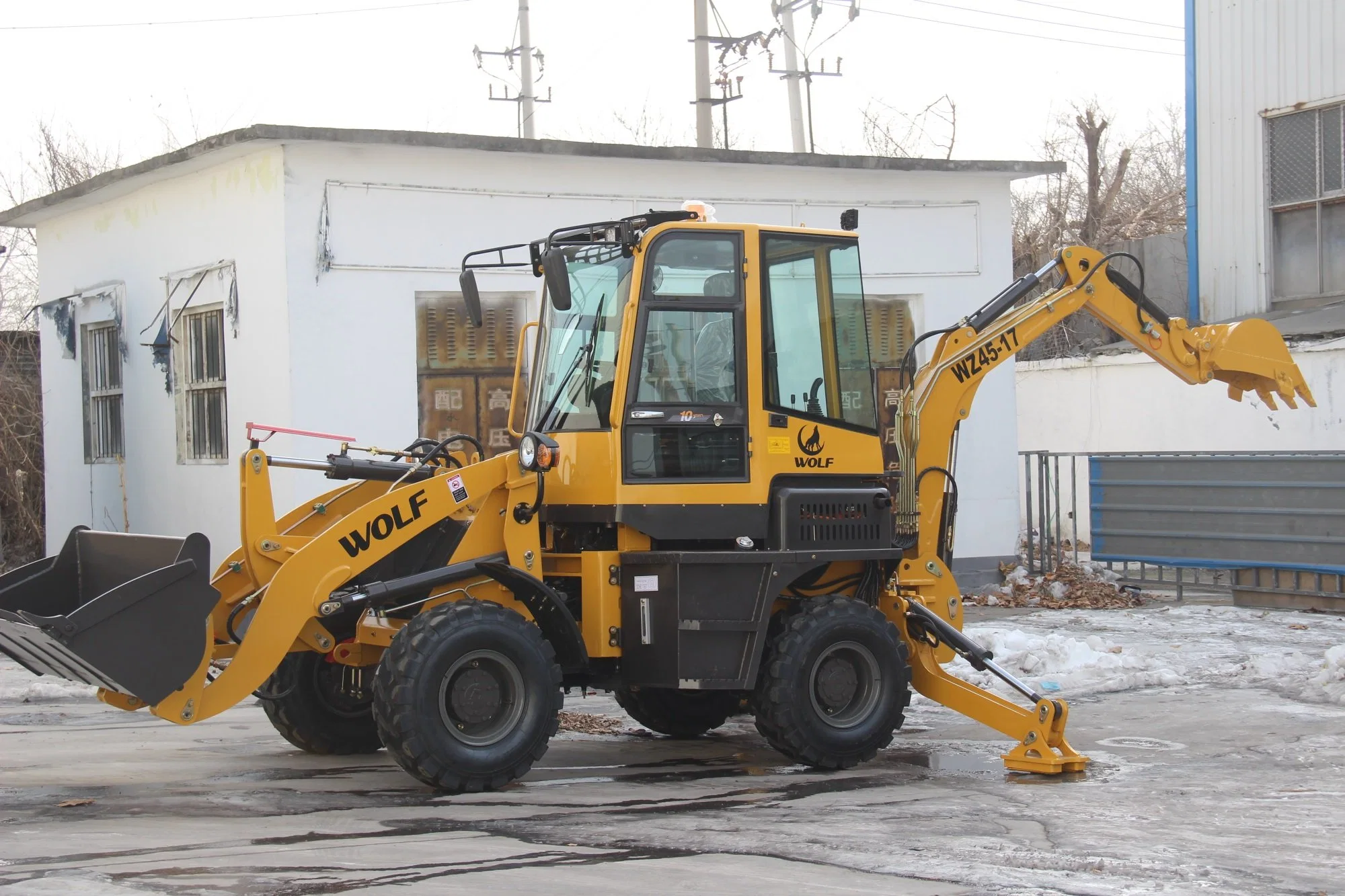 China Manufacturers Wolf 4WD Compact with CE/Yanmar Engine Cabin/1m3 Capacity/Bucket Wz45-17 Best Small/Mini Backhoe Loaders for Mining/Sales/Construction