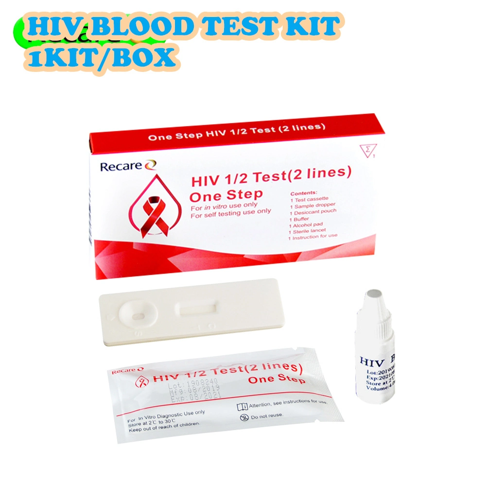 Home Teste de Diagnóstico Equipamento médico Teste de Casa HIV Rapid One Etapa HIV Blood Test Kit