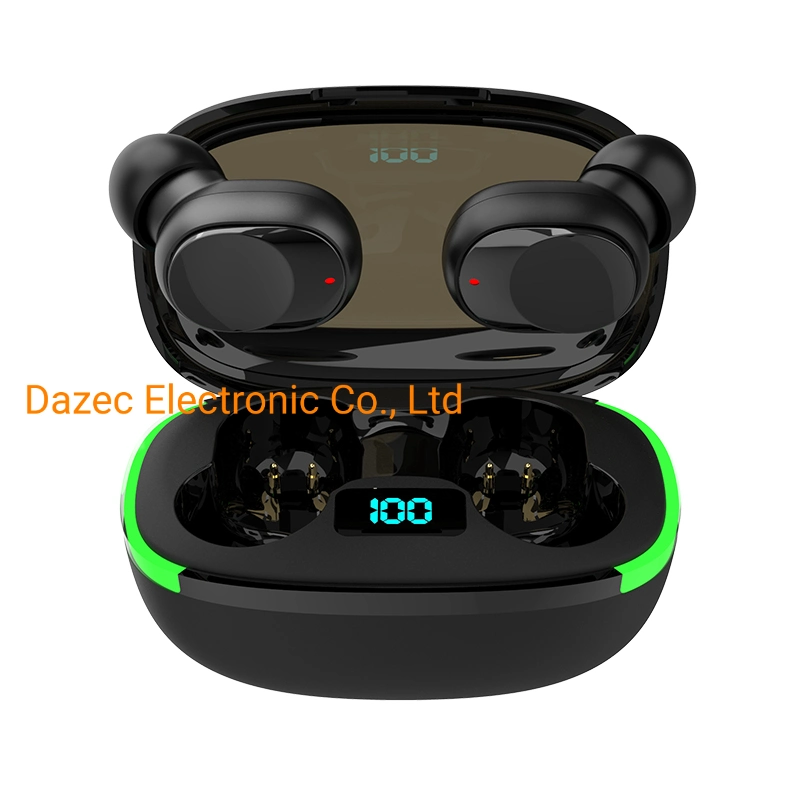 Nouveaux écouteurs sans fil intelligents Bluetooth 5.1 Tws avec affichage LED Logo personnalisé Mains libres Casque stéréo mobile Écouteur Bluetooth