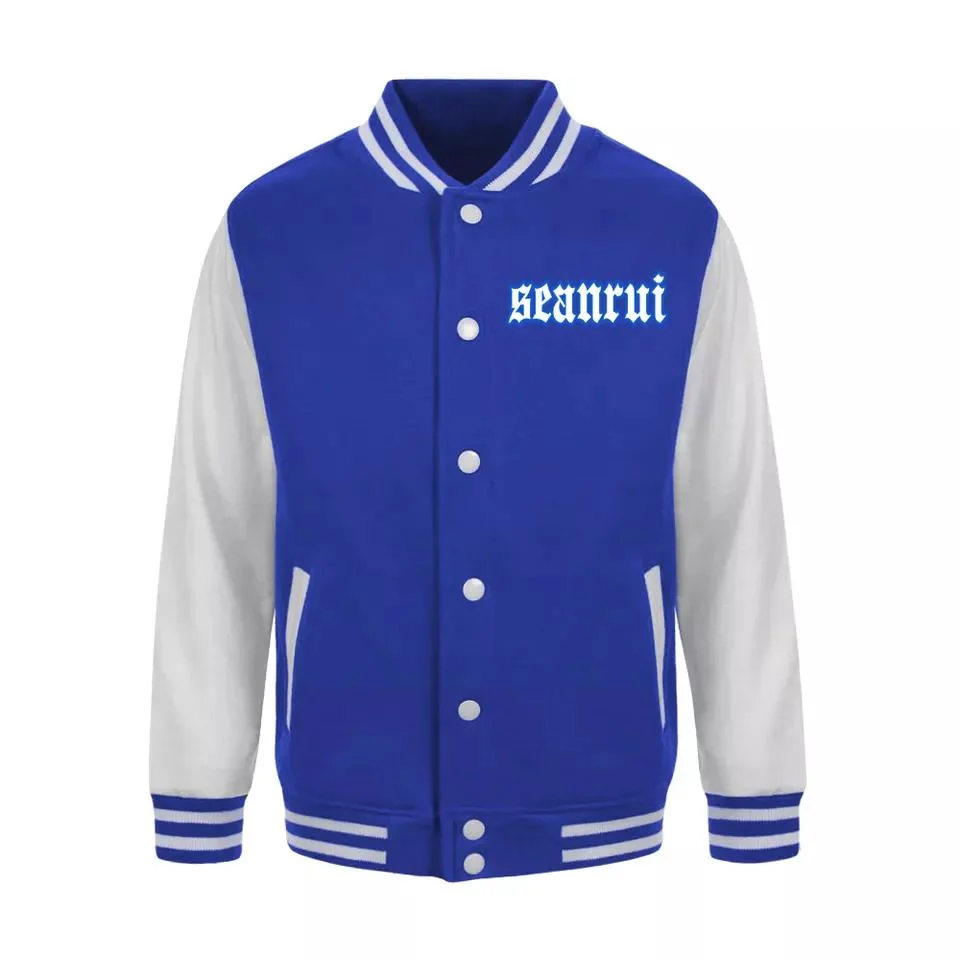 Wholesale/Supplier Custom Logo Contrast Color Western Style Baseball Jacket for Men