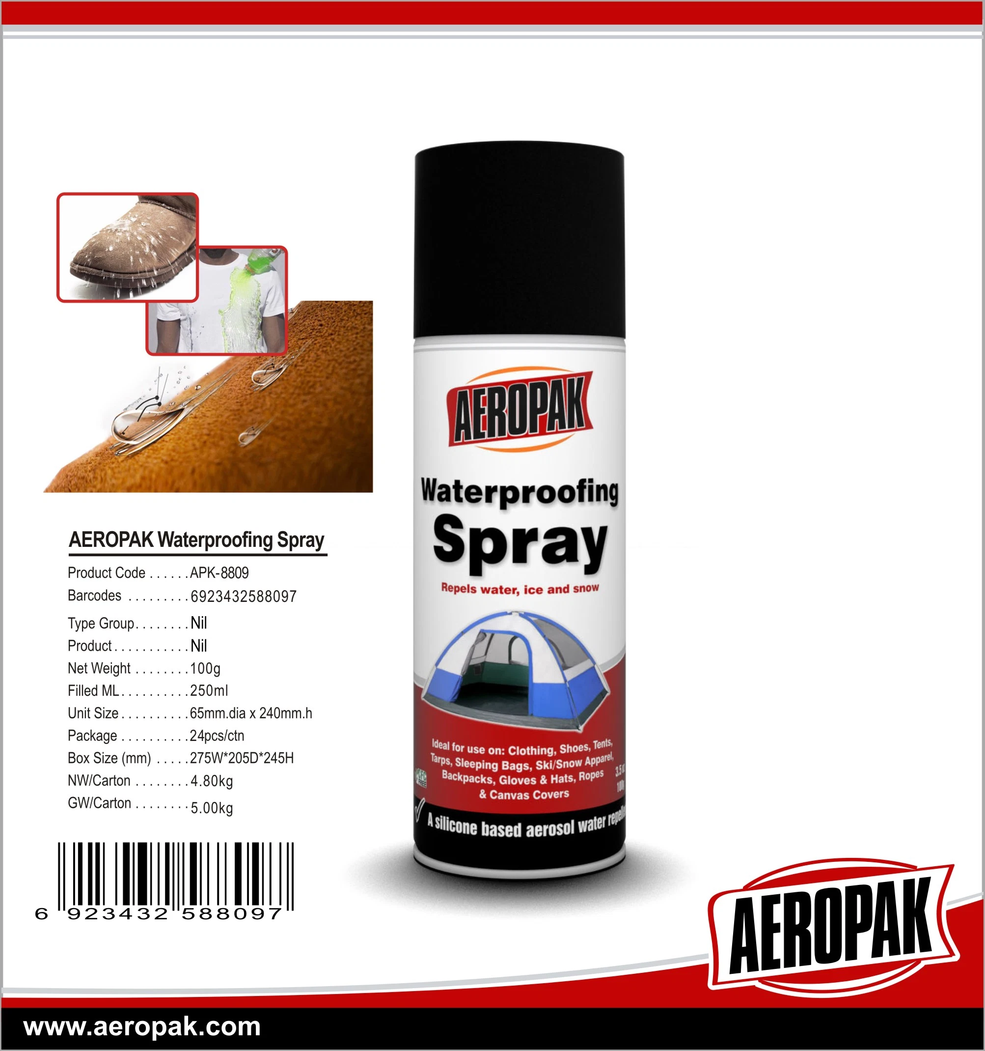 Leather Fabric Protection Daily Life Use Waterproofing Spray