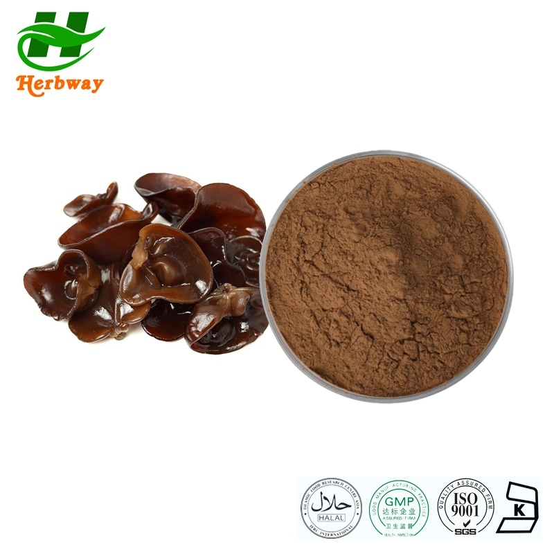 Herbway Kosher Halal Fssc HACCP Certified High quality/High cost performance Black Fungus Extract Auricularia Polytricha Polysaccharides