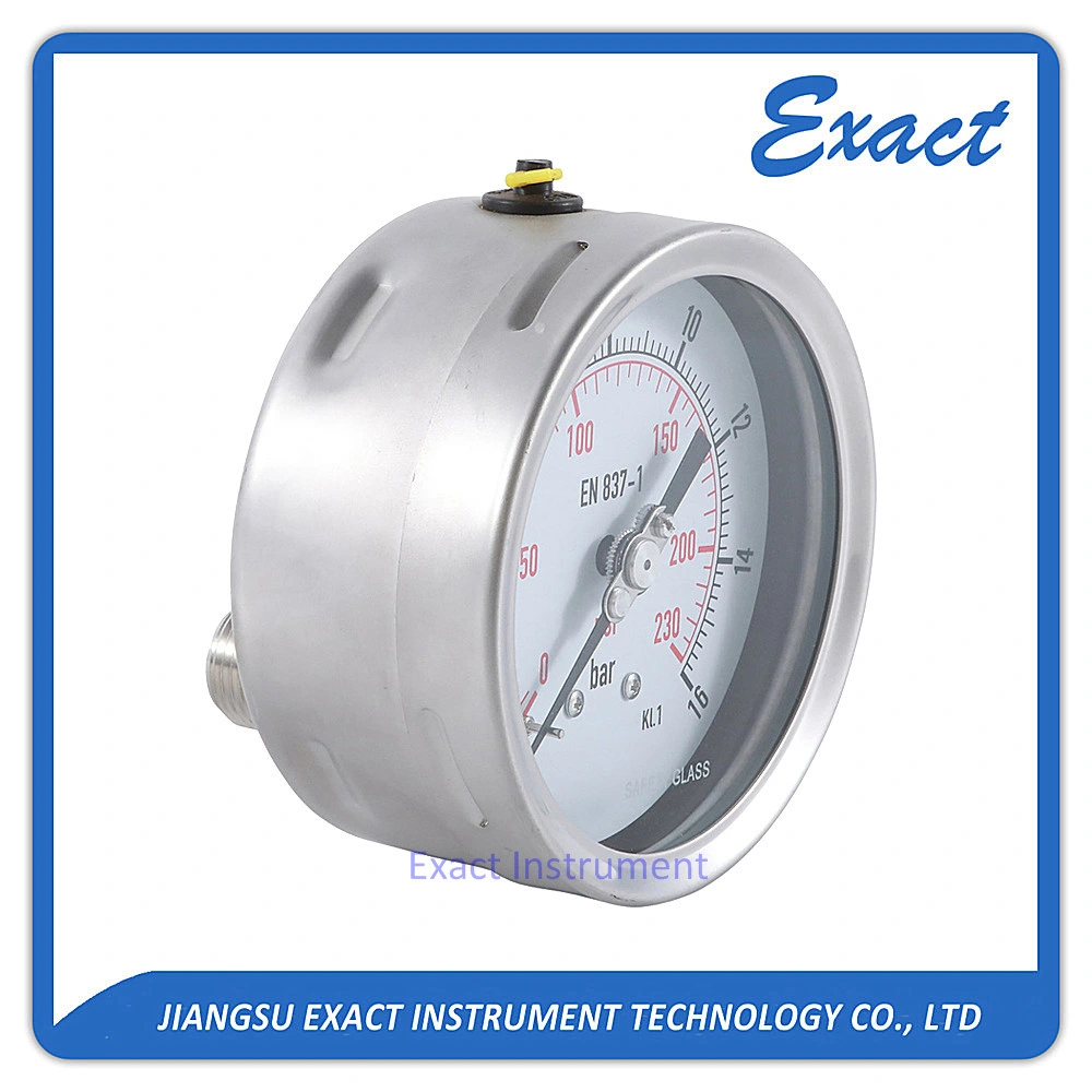 الضغط للخدمة الشاقة لوحة المقاييس مقياس الضغط-الضغط السفلي الخلفي En837-1 المقياس