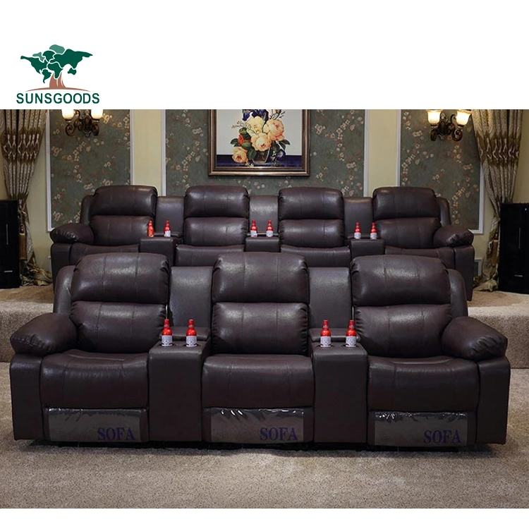 Good Price Foshan Factory, Reclining Electric Furniture Sofa Home Leather Theater Sectional Recliner Sofa, Antique Wooden Chair