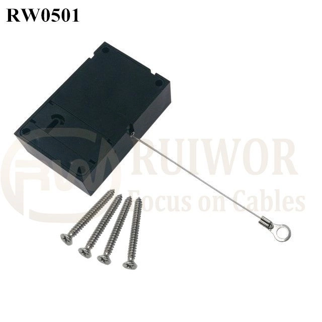 RW0501 boîtier de tirage antivol Cuboid avec cosse à anneau interne Trou 3 mm 4 mm 5 mm pour option