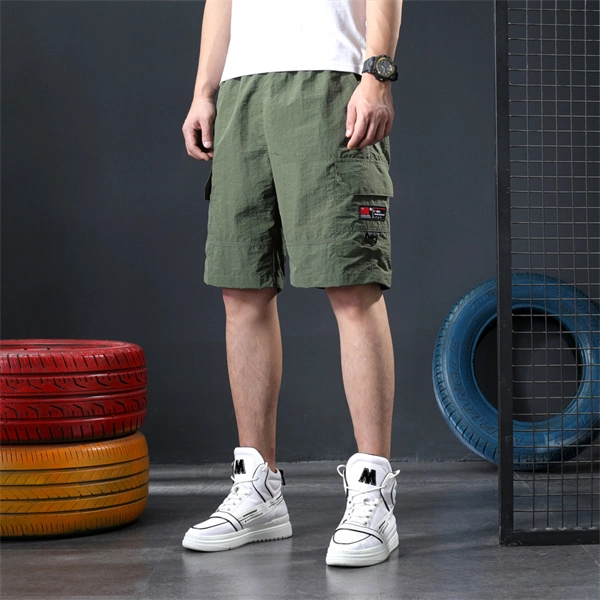 Outdoor Mens Big and Tall Cotton Relaxed Fit Ripstop Camouflage Camo Cargo Short with Pockets Shorts Elastic Waist Home