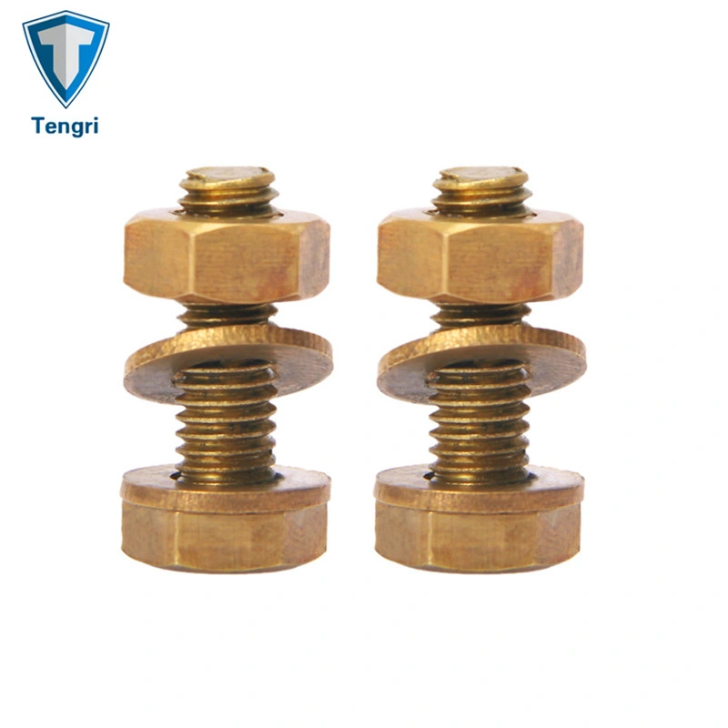 Ansib18.2.1 Wholesale Copper Brass Railway Rail Bolt Hexagon Head Bolt Sems Bolt