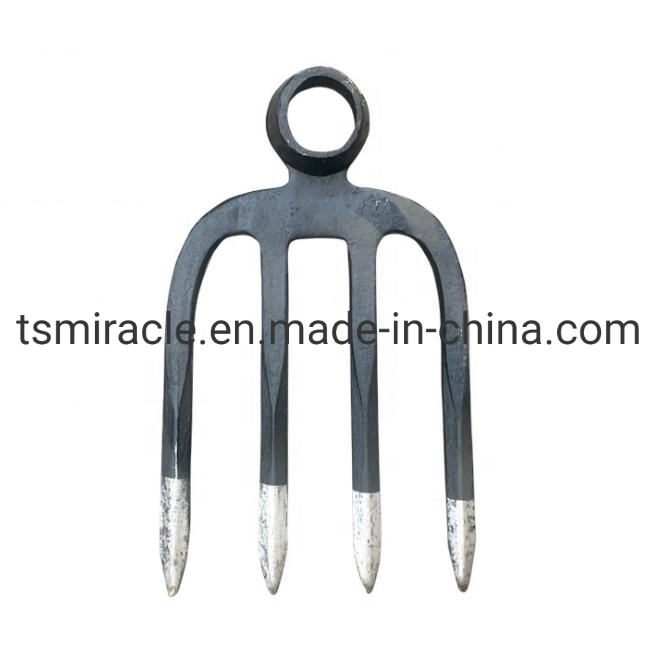 Steel Chinese Industrial Garden Digging Weeding Double 3 Tines Fork Hoe Head Rake Fork 4 Prong Garden Hoe