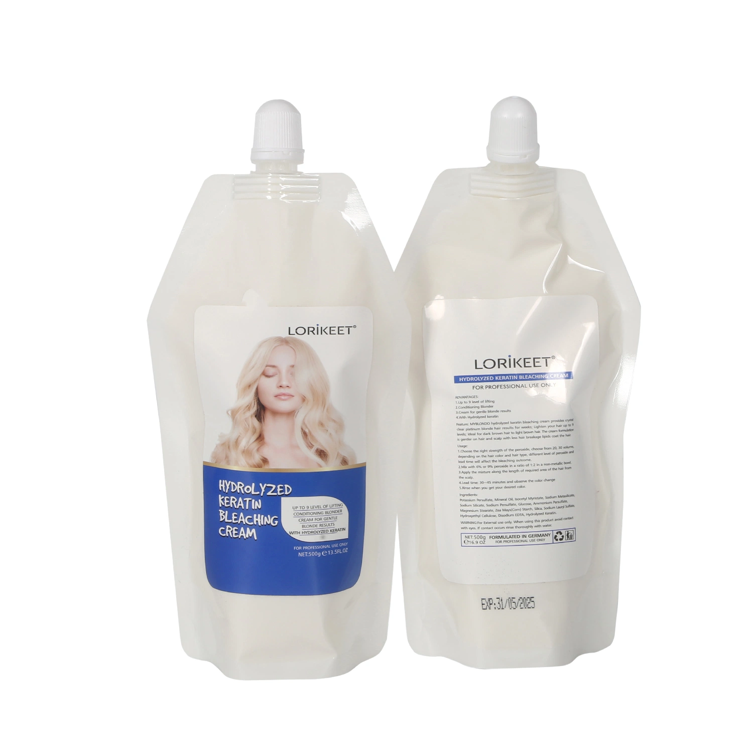 Top Quality 9 Degrees Non-Irritating Mild Hair Dye Anti-Yellow Hair Bleaching Cream