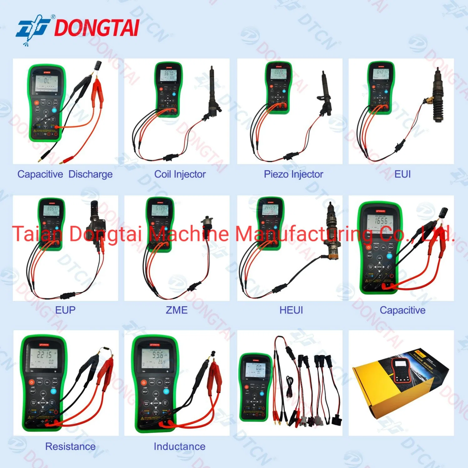 Nº 081 (6) profesional de la LCR06 Medidor LCR solenoide electromagnético y válvula de la bomba inyector Piezo Drv Comprobador del sensor