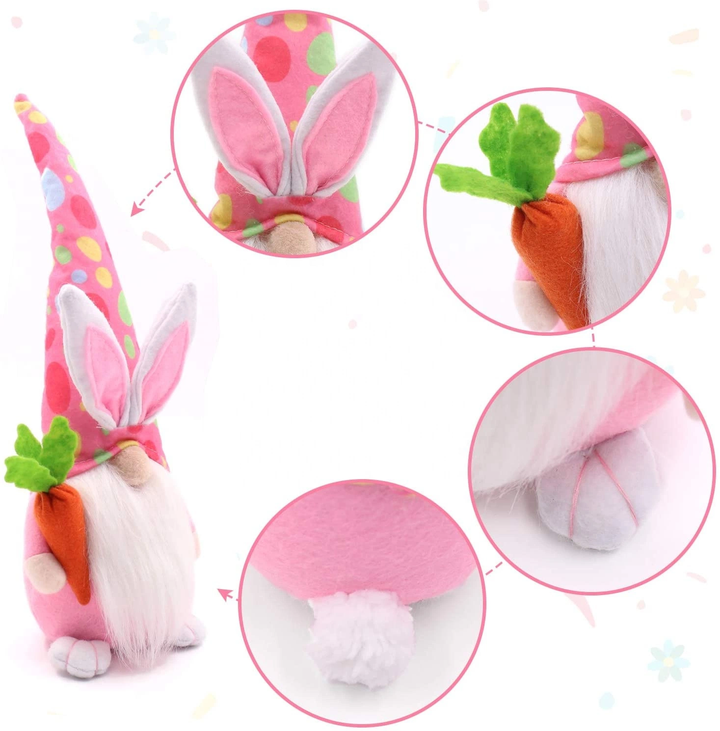 Ostern Dekoration Tomte Bunny Gefüllte Gnome Plüsch Gnome 10,6 Zoll Osterspielzeug