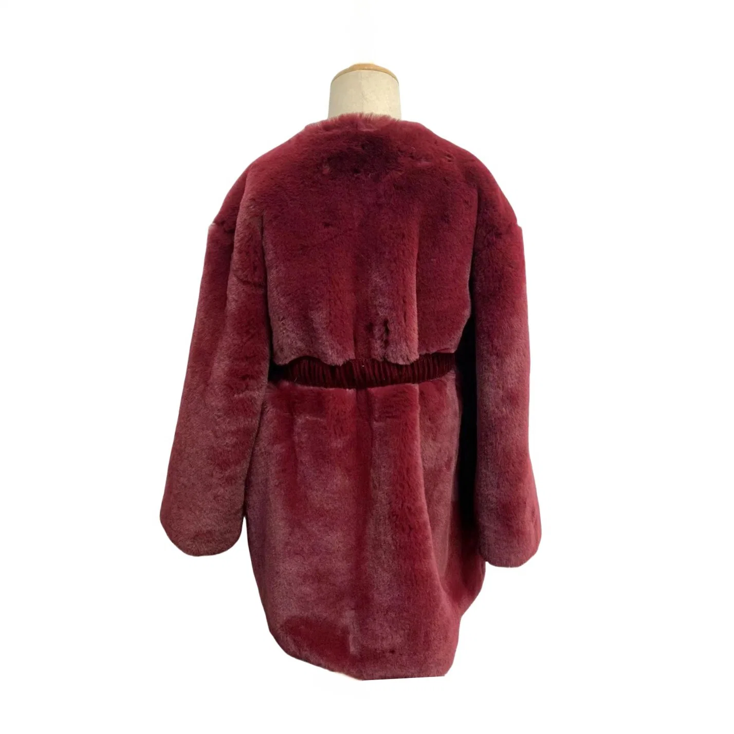 Зимние дети одежда одежда одежда моды Faux Fur Long Coat с. Круглый хомут