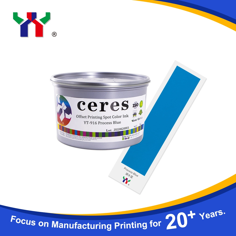 Ceres YT-917 Process Blue Offset Sojabean Tinte für Papier, 1kg/Dose