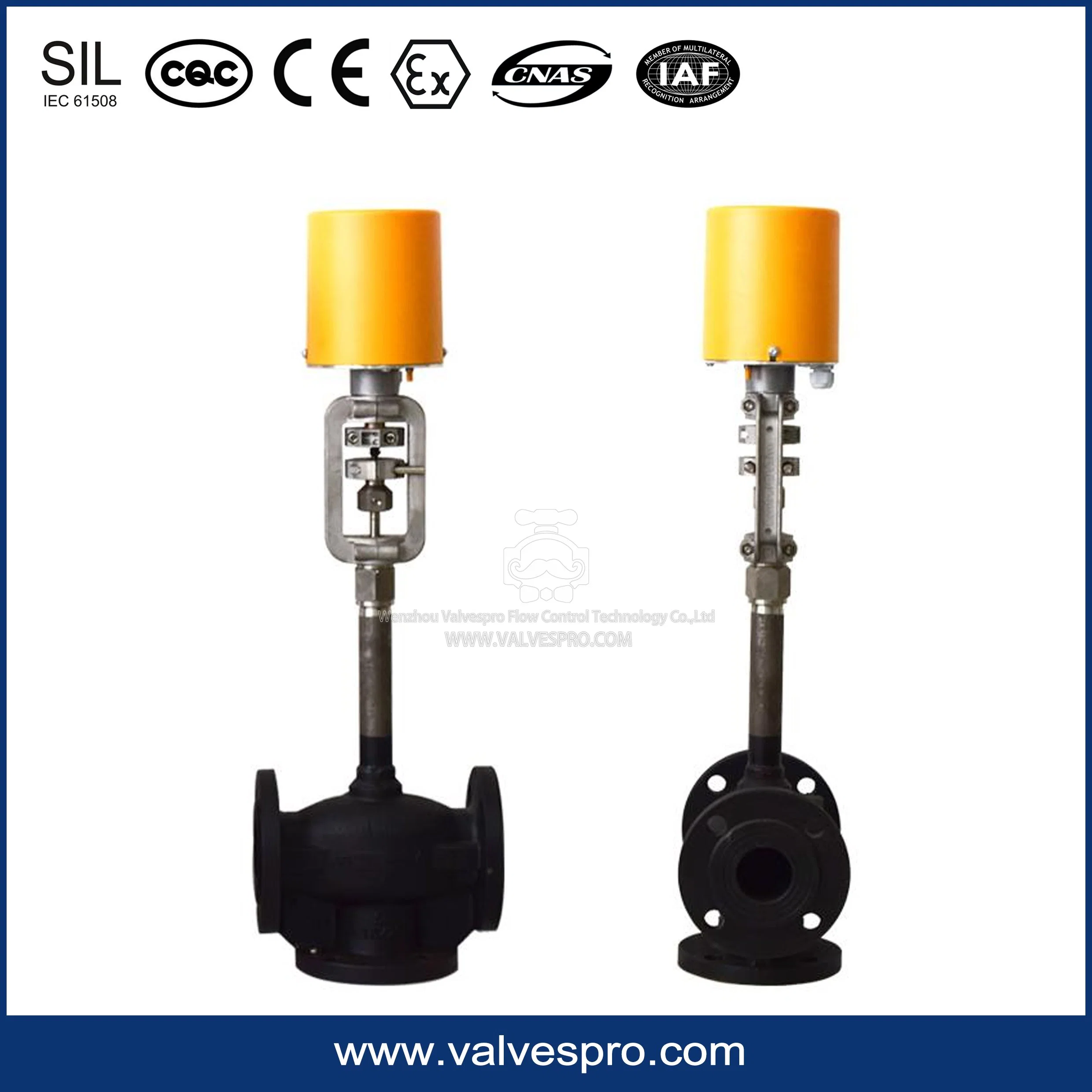 DN32 Electric Control Valve for Hot Oil or Steam Regulation Type Replace Baelz Proportional Control Globe Valve Heat Oil Transfer Cast Steel Class150 Pn16