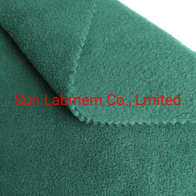 Green Brushed Anti-Pilling 100% Polyester Knitted Micro Polar Fleece