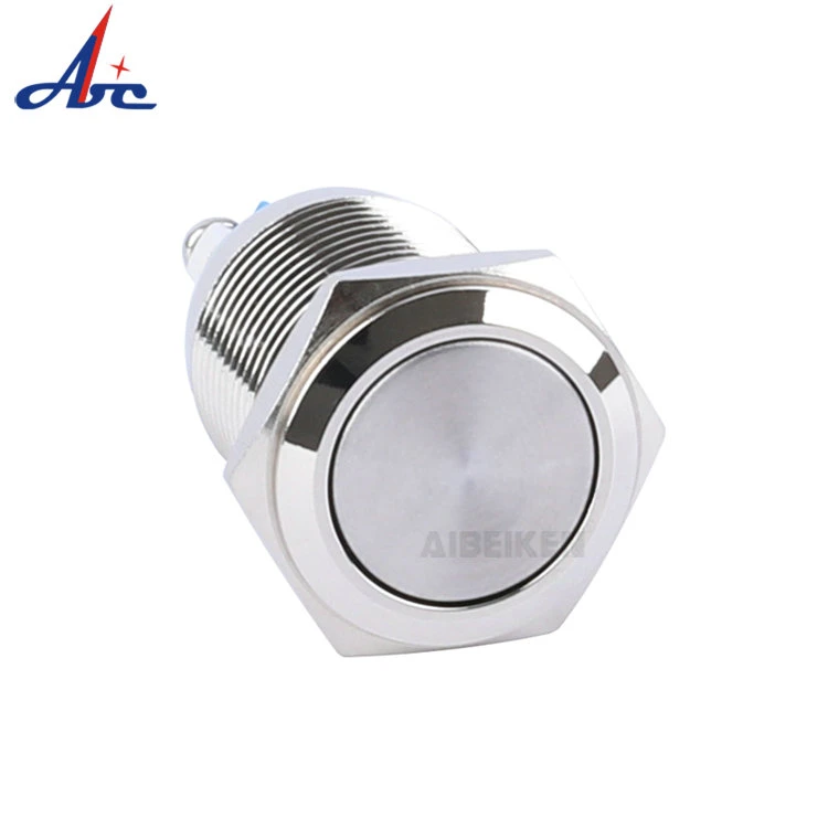 Waterproof Switch 16mm Latching Button Screw Terminal Push Switch Electrical Push Button Switch