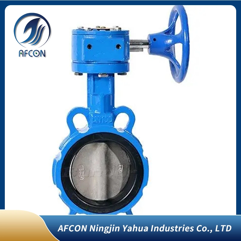 Steam High Temperature Cast Steel Triple Eccentric Industrial Manual Wafer Flange Butterfly Valve (manufacturer price)