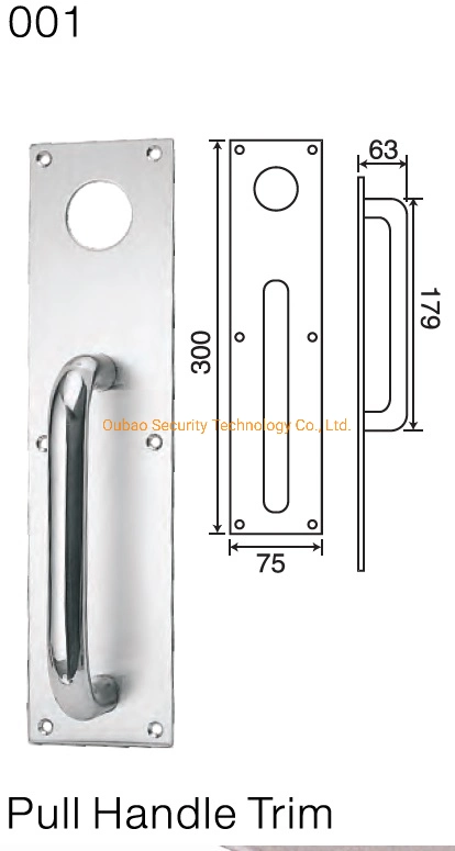 001 Stainless Steel Pull Handle for Panic Exit Device