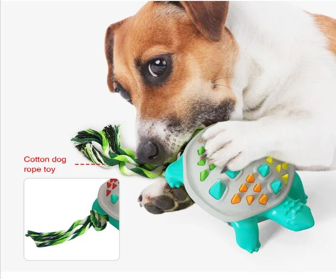 Colorful God Turtle Shaped Entertainment Function Improve Relieve Anxiety Dog Chew Toy