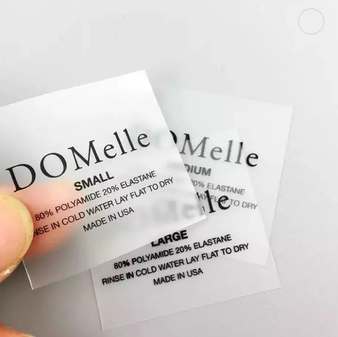 Tagless Iron on Neck Heat Transfer Clothing Care Label Sticker Garment Labels for T-Shirt