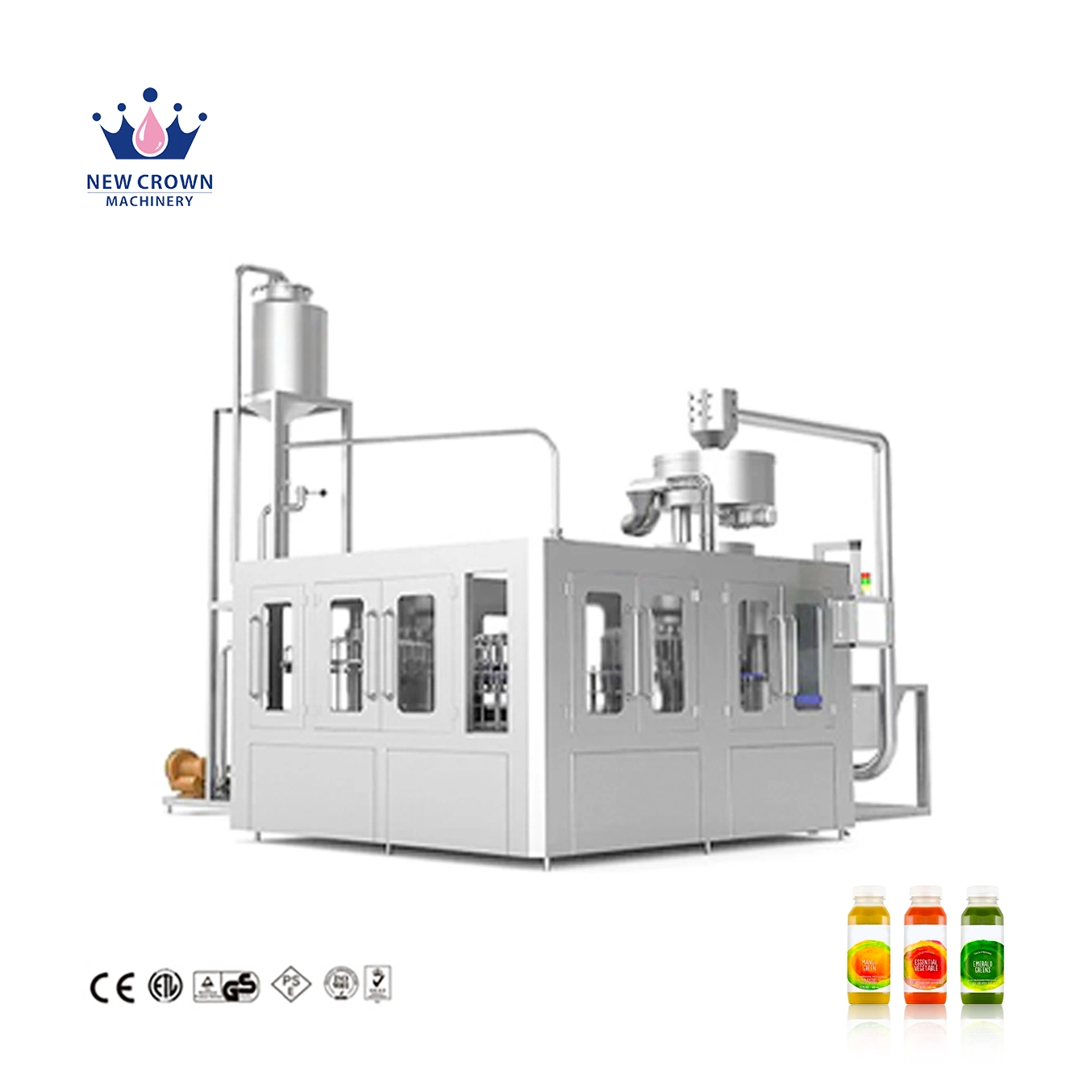 Fully Automatic Rcgf18-18-6 Juice Plastic Bottle Filling Machine for Small Scale Sale Beverage Packing Machine Complete Juice Filling Line