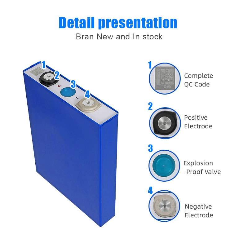 3.2V 50ah LiFePO4 Battery Cell Car Battery for Low Speed PV EV RV Camper Motorhome