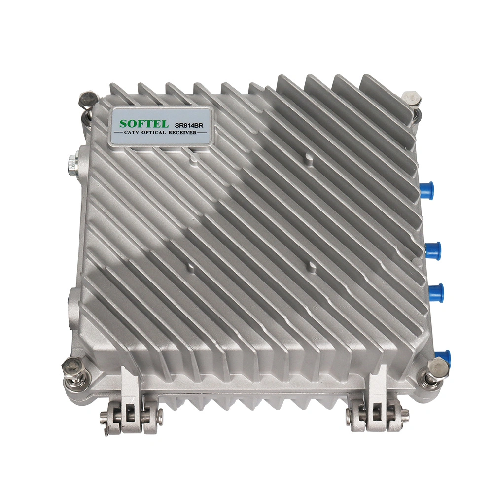 Receptor óptico AGC exterior FTTH CATV de 1GHz 4 vías