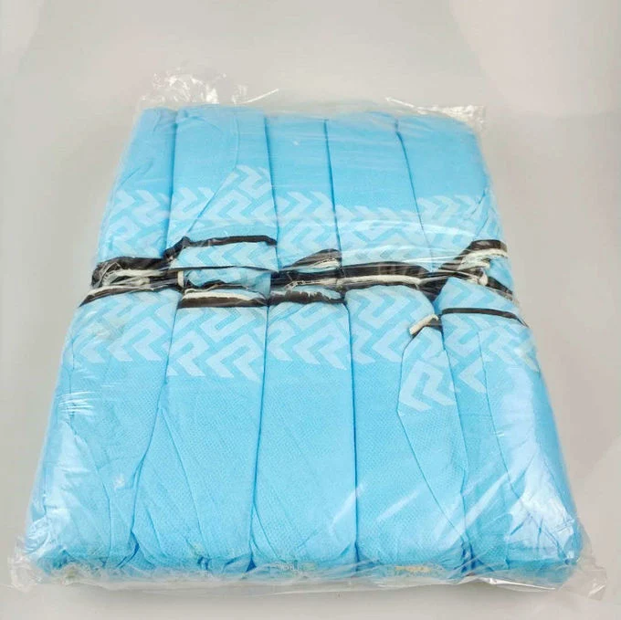 Disposable PP Non Woven Blue Anti-Static ESD Shoe Cover with Strips