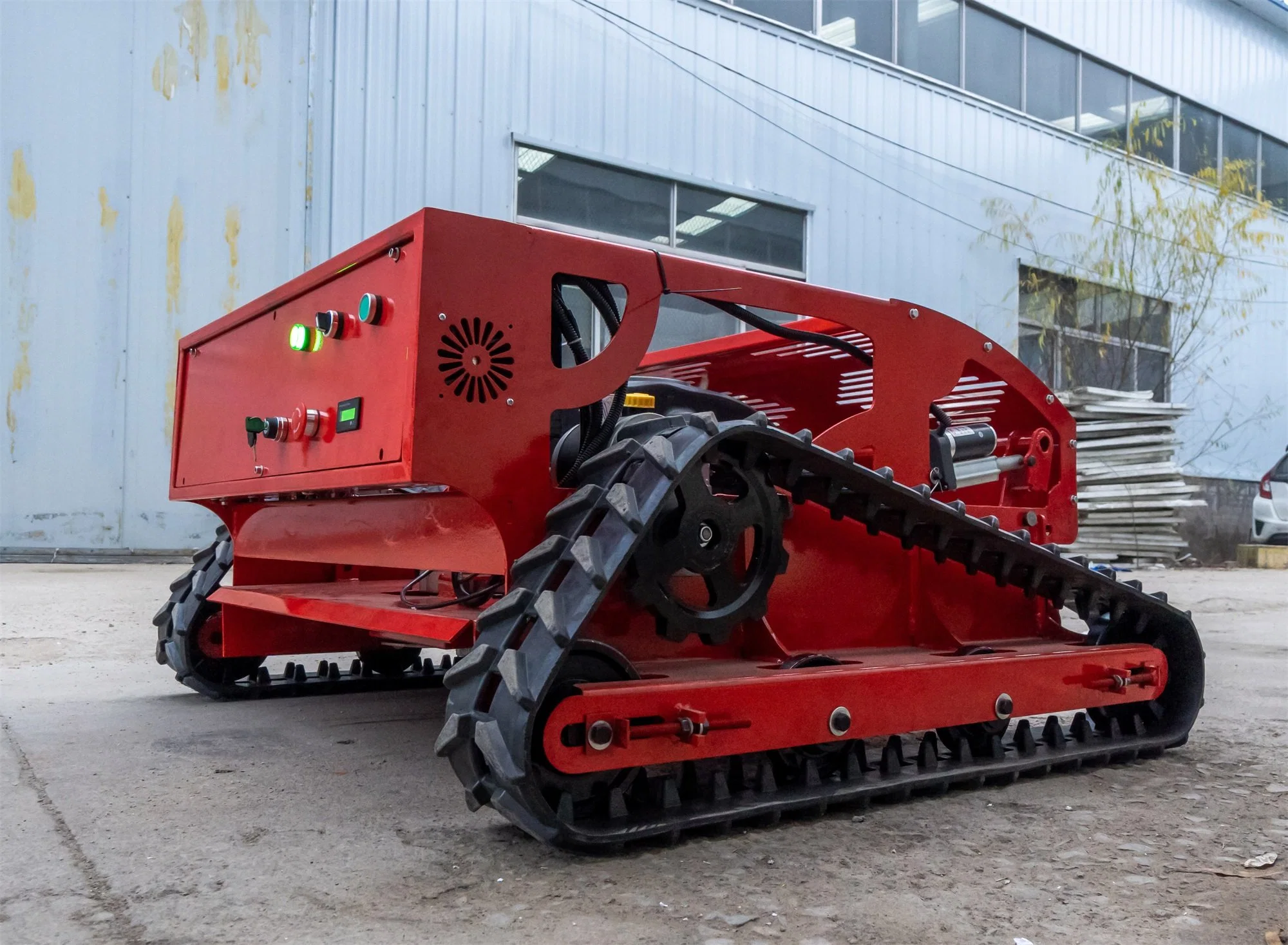 Agricultura Controlada Roda Pequena Cortador de Grama sem Fio Mini Inteligente Automático a Gasolina Robô Remoto/Montado em Veículo Cortador de Grama sem Fio Controlado por Corda Trator de Cortador de Foice.