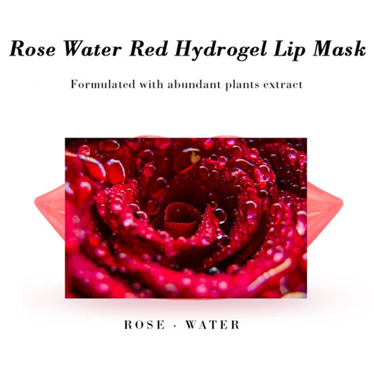 Nutritivo de belleza hidratante profundo Rojo Rose de labios de hidrogel de máscara para dormir, parche fabricante