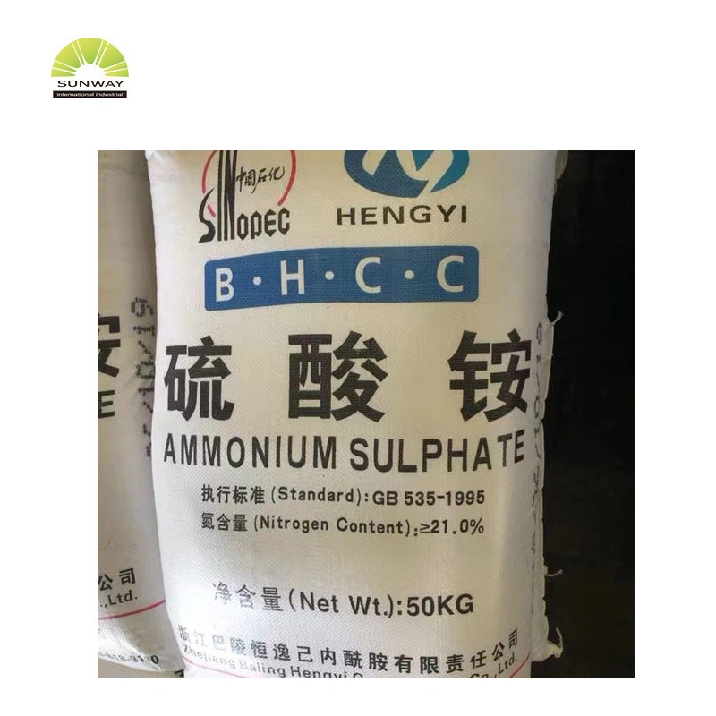 21%n Crystal en el precio de fábrica de fertilizante de sulfato de amonio (NH4) 2SO4