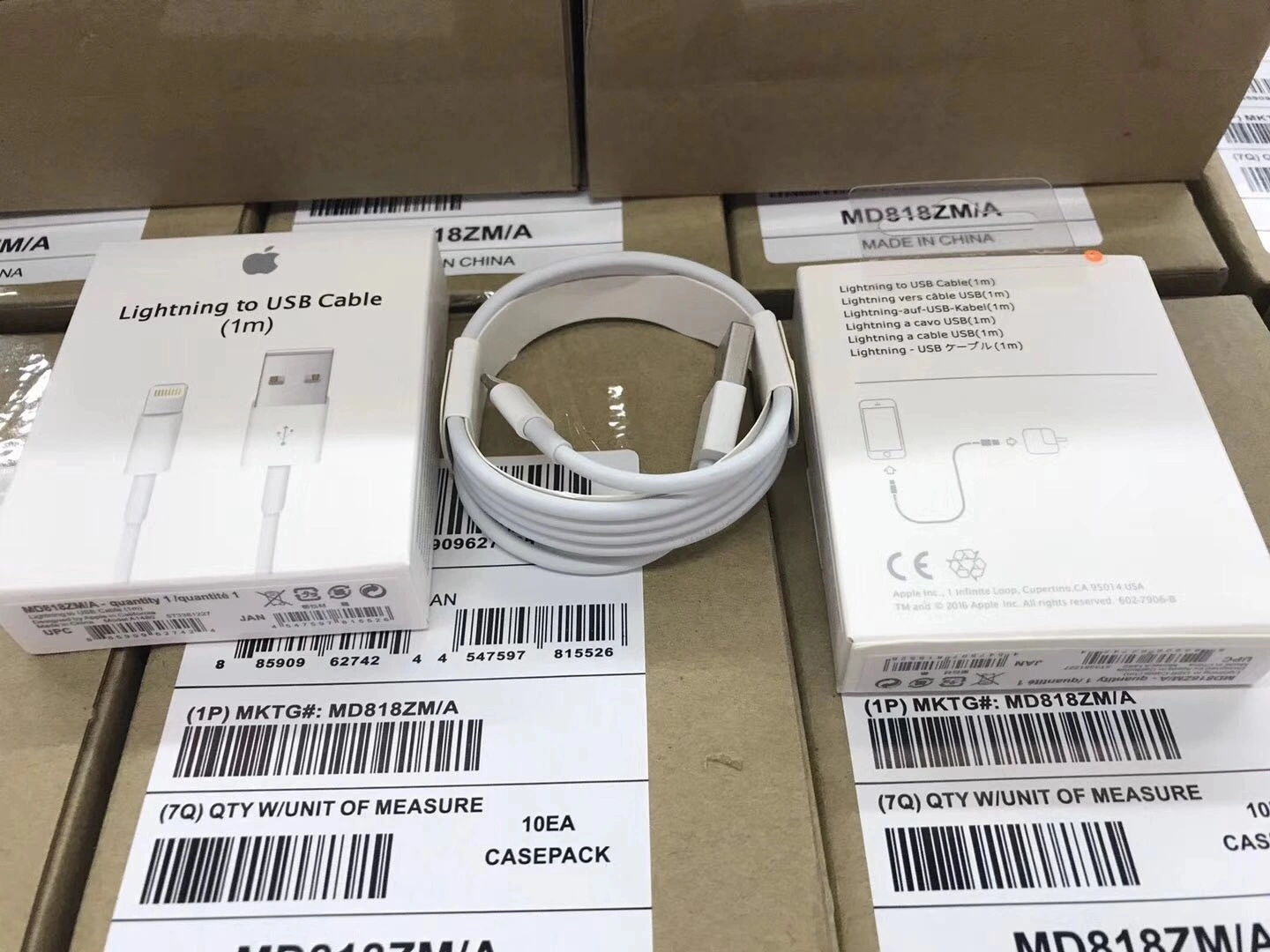 Wholesale 1m iPhone Lightning USB Data Charging Charger Cable