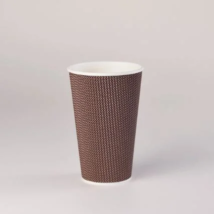 Revestimiento de doble Rizo Compostable acuosa Una sola pared de vasos de papel desechables