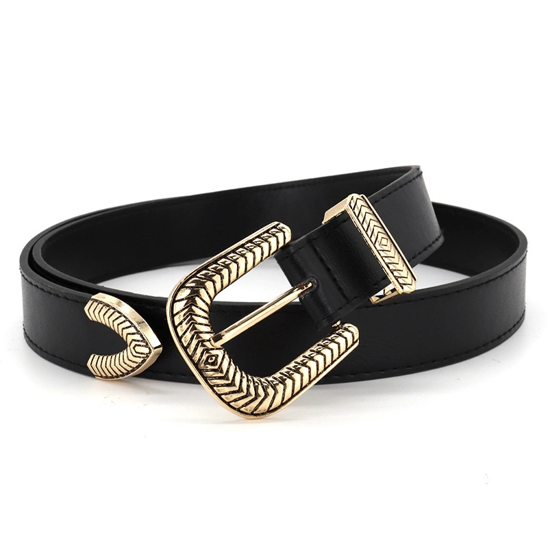 New Ladies Pin Buckle Belts Black Fashion Waistband Jeans Dresses Skirt Decoration Belt for Women